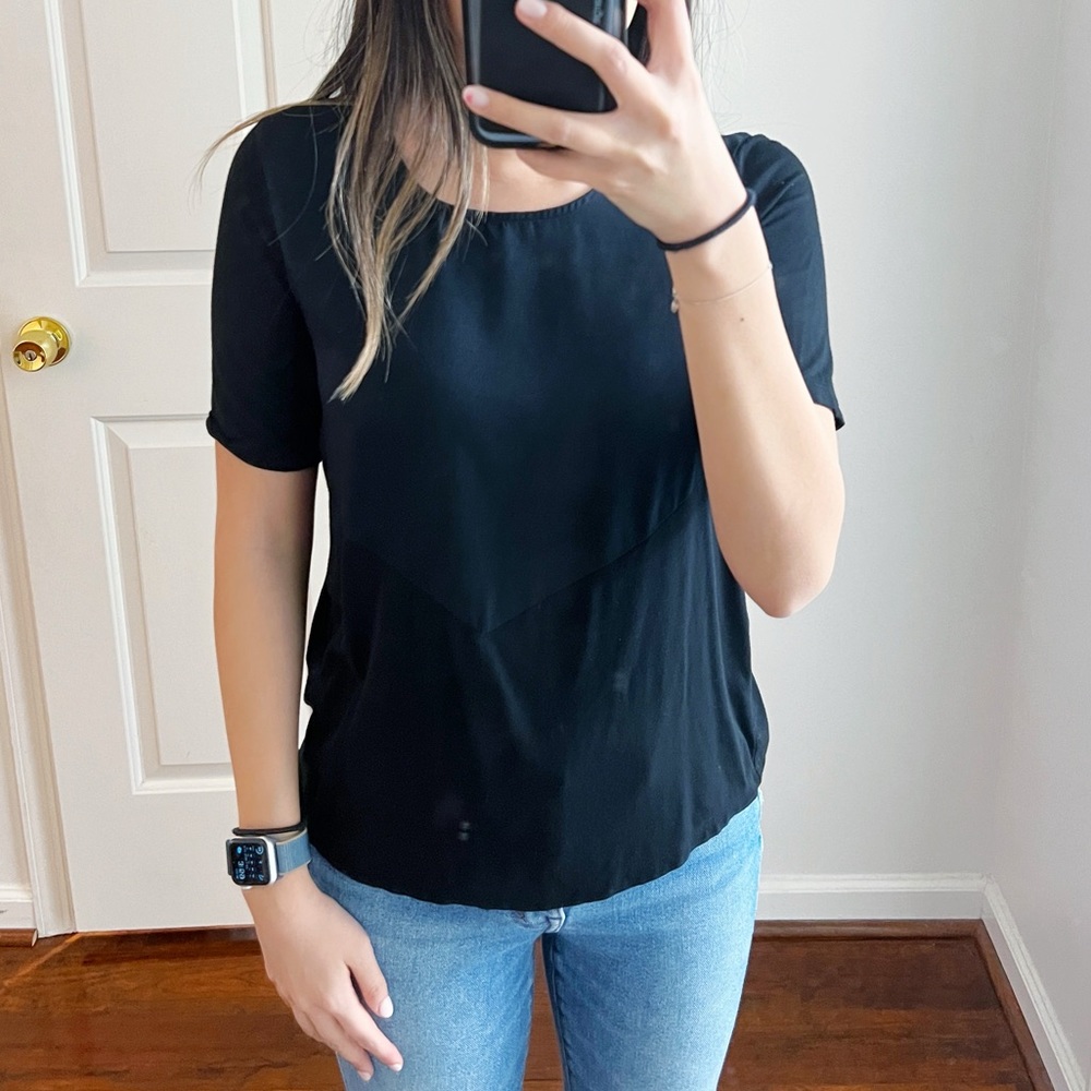 Armani Exchange mixed media tshirt